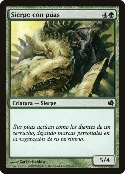 Spined Wurm (Spanish) - "Sierpe con puas", Magic Encyclopedia 2011 (Salvat) 159