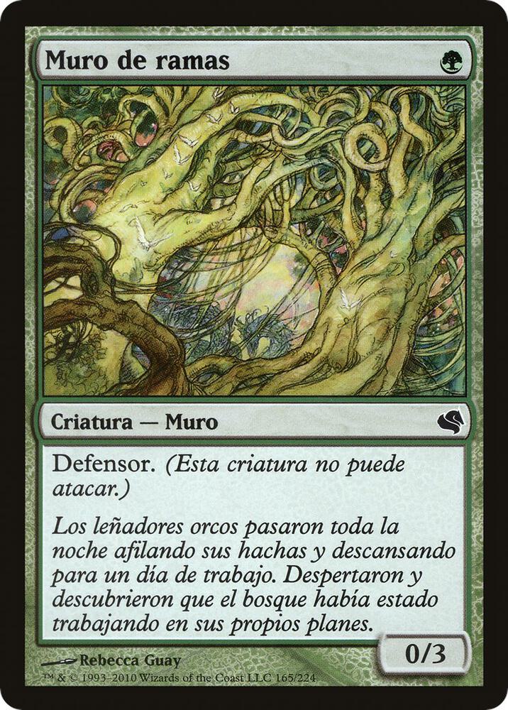 Wall of Wood (Spanish) - "Muro de ramas", Magic Encyclopedia 2011 (Salvat) 165