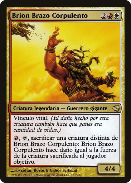 Brion Stoutarm (Spanish) - "Brion Brazo Corpulento", Magic Encyclopedia 2011 (Salvat) 167