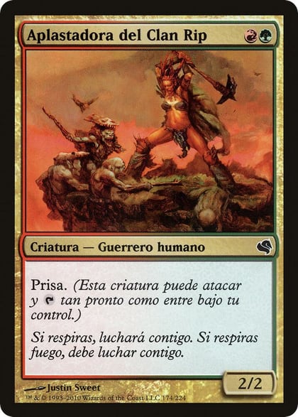Rip-Clan Crasher (Spanish) - "Aplastadora del Clan Rip", Magic Encyclopedia 2011 (Salvat) 174