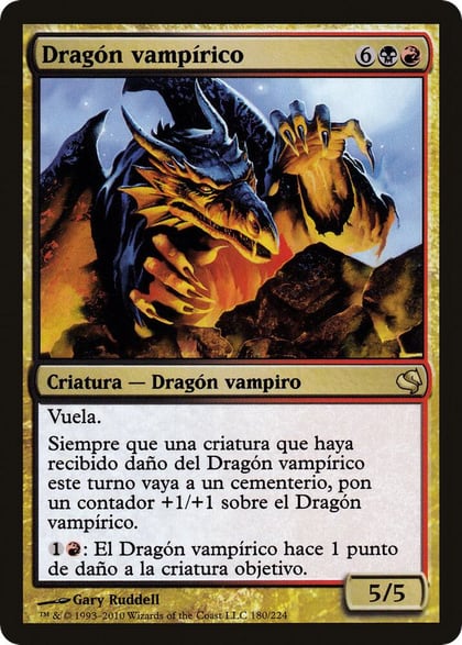 Vampiric Dragon (Spanish) - "Dragon vampirico", Magic Encyclopedia 2011 (Salvat) 180