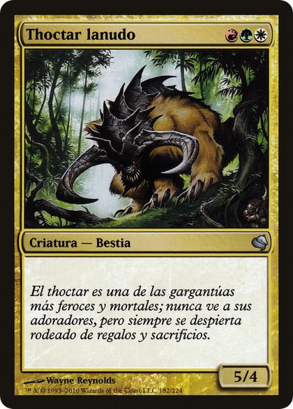 Woolly Thoctar (Spanish) - "Thoctar lanudo", Magic Encyclopedia 2011 (Salvat) 182
