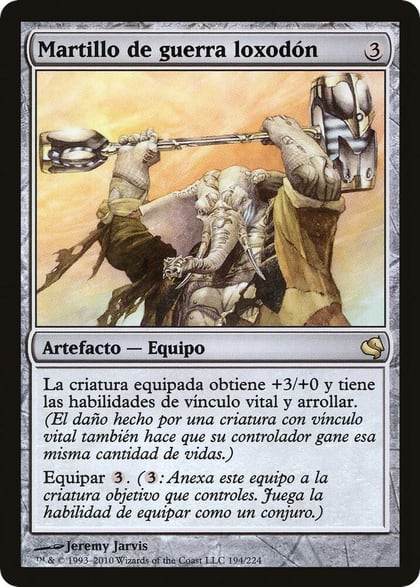 Loxodon Warhammer (Spanish) - "Martillo de guerra loxodon", Magic Encyclopedia 2011 (Salvat) 194