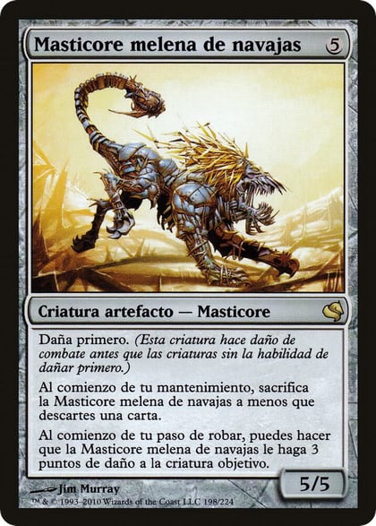Razormane Masticore (Spanish) - "Masticore melena de navajas", Magic Encyclopedia 2011 (Salvat) 198