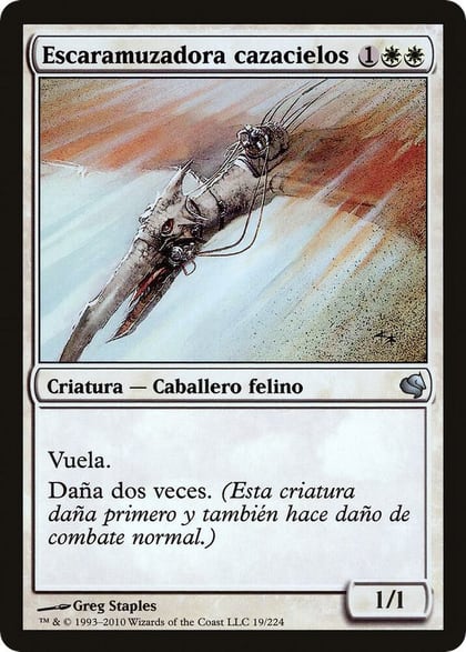 Skyhunter Skirmisher (Spanish) - "Escaramuzadora cazacielos", Magic Encyclopedia 2011 (Salvat) 19