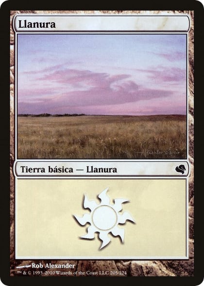 Plains (Spanish) - "Llanura" (205), Magic Encyclopedia 2011 (Salvat) 205