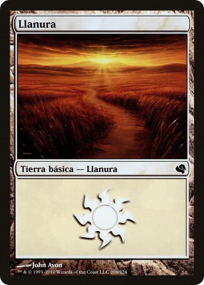 Plains (Spanish) - "Llanura" (206), Magic Encyclopedia 2011 (Salvat) 206
