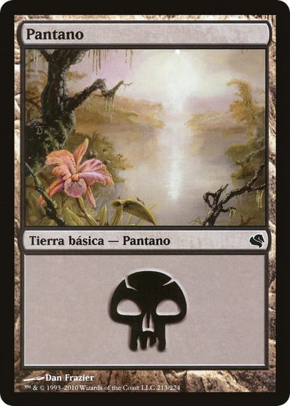 Swamp (Spanish) - "Pantano" (213), Magic Encyclopedia 2011 (Salvat) 213