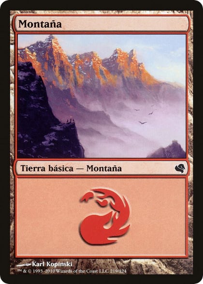 Mountain (Spanish) - "Montana" (219), Magic Encyclopedia 2011 (Salvat) 219