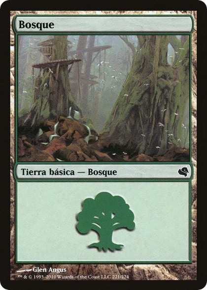 Forest (Spanish) - "Bosque" (221), Magic Encyclopedia 2011 (Salvat) 221