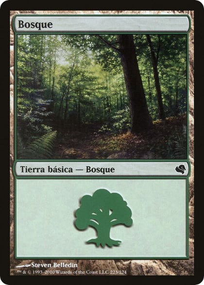 Forest (Spanish) - "Bosque" (223), Magic Encyclopedia 2011 (Salvat) 223