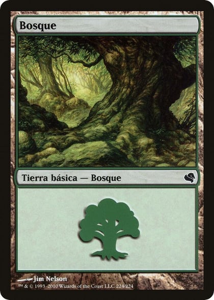 Forest (Spanish) - "Bosque" (224), Magic Encyclopedia 2011 (Salvat) 224