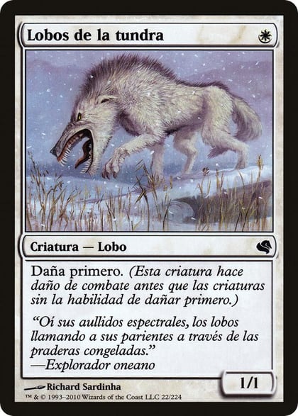 Tundra Wolves (Spanish) - "Lobos de la tundra", Magic Encyclopedia 2011 (Salvat) 22
