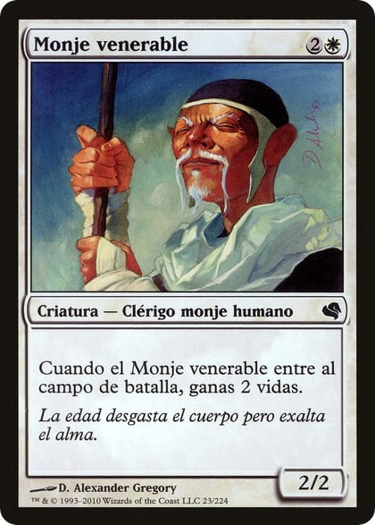 Venerable Monk (Spanish) - "Monje venerable", Magic Encyclopedia 2011 (Salvat) 23