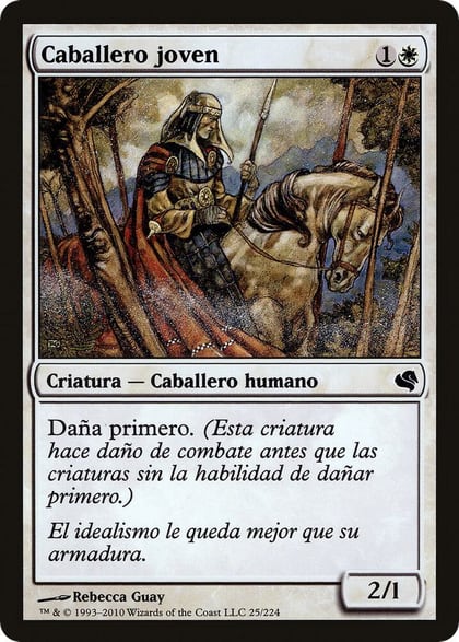 Youthful Knight (Spanish) - "Caballero joven", Magic Encyclopedia 2011 (Salvat) 25