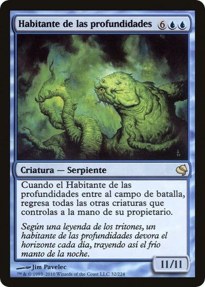 Denizen of the Deep (Spanish) - "Habitante de las profundidades", Magic Encyclopedia 2011 (Salvat) 32