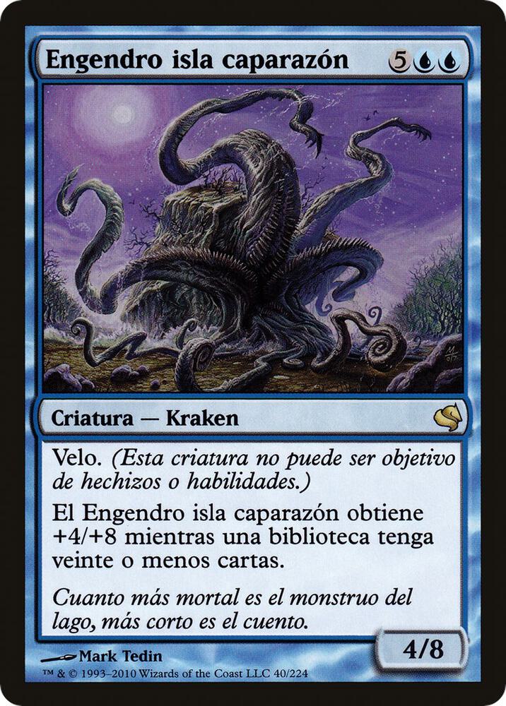 Isleback Spawn (Spanish) - "Engendro isla caparazon", Magic Encyclopedia 2011 (Salvat) 40