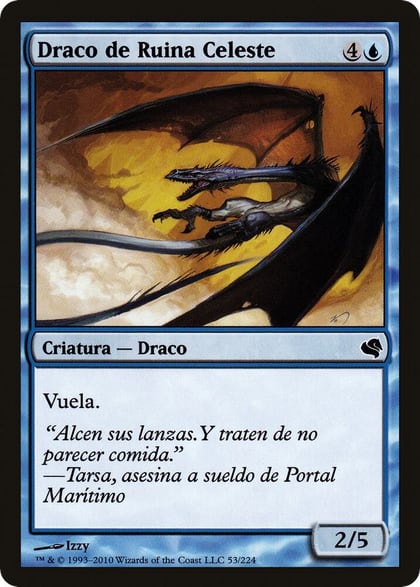 Sky Ruin Drake (Spanish) - "Draco de Ruina Celeste", Magic Encyclopedia 2011 (Salvat) 53