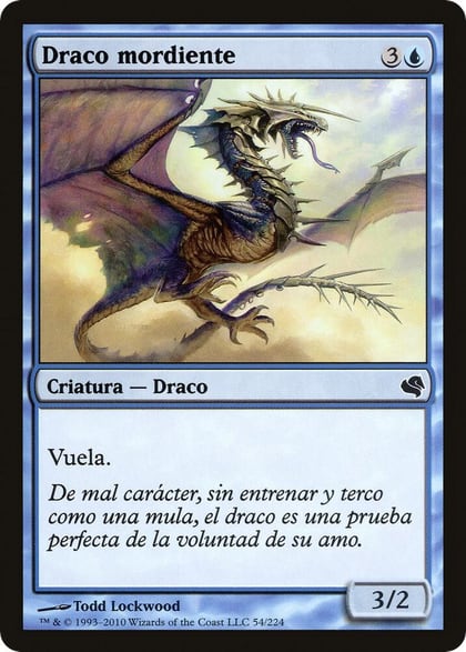 Snapping Drake (Spanish) - "Draco mordiente", Magic Encyclopedia 2011 (Salvat) 54