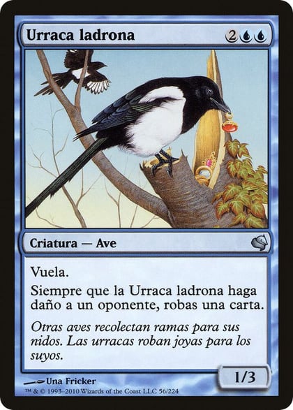 Thieving Magpie (Spanish) - "Urraca ladrona", Magic Encyclopedia 2011 (Salvat) 56