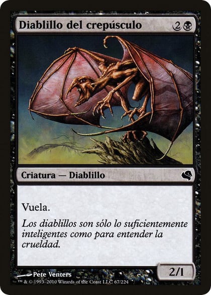 Dusk Imp (Spanish) - "Diablillo del crepusculo", Magic Encyclopedia 2011 (Salvat) 67