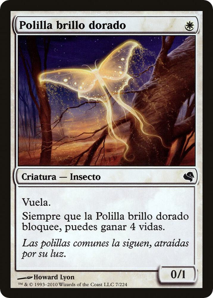 Goldenglow Moth (Spanish) - "Polilla brillo dorado", Magic Encyclopedia 2011 (Salvat) 7