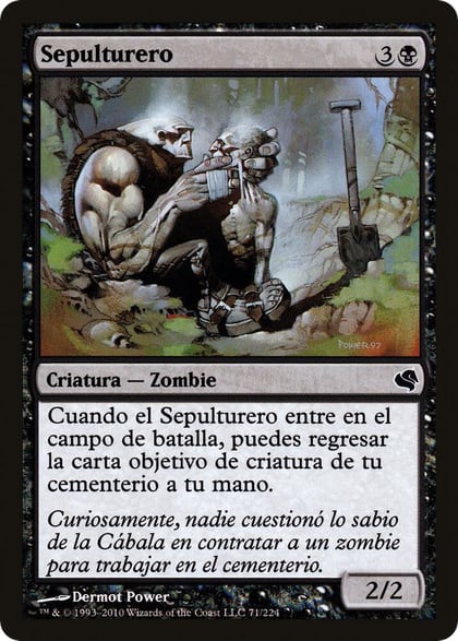 Gravedigger (Spanish) - "Sepulturero", Magic Encyclopedia 2011 (Salvat) 71