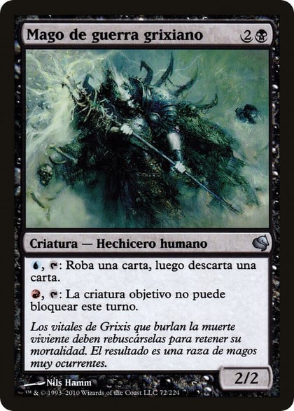 Grixis Battlemage (Spanish) - "Mago de guerra grixiano", Magic Encyclopedia 2011 (Salvat) 72