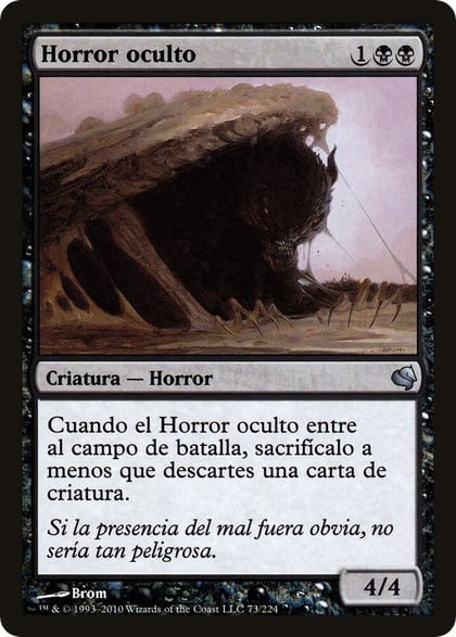 Hidden Horror (Spanish) - "Horror oculto", Magic Encyclopedia 2011 (Salvat) 73