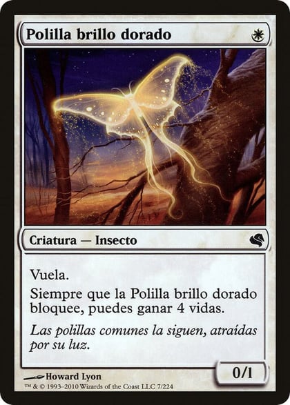 Goldenglow Moth (Spanish) - "Polilla brillo dorado", Magic Encyclopedia 2011 (Salvat) 7