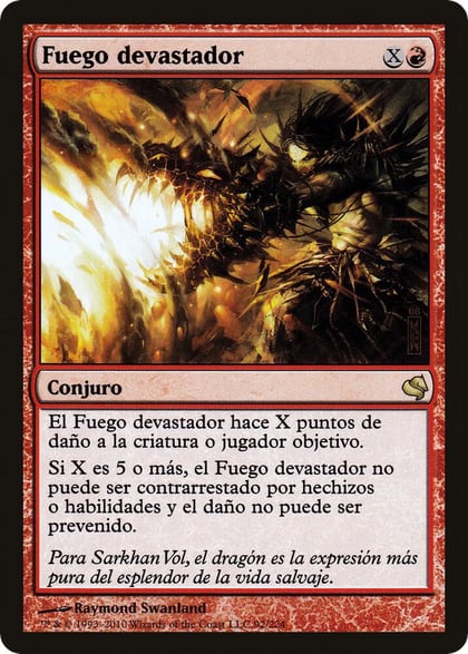 Banefire (Spanish) - "Fuego devastador", Magic Encyclopedia 2011 (Salvat) 92