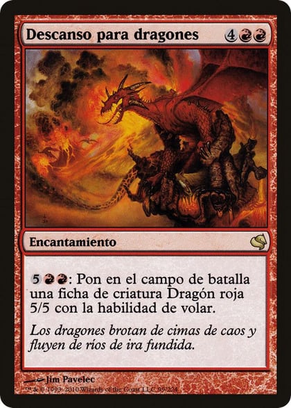 Dragon Roost (Spanish) - "Descanso para dragones", Magic Encyclopedia 2011 (Salvat) 99