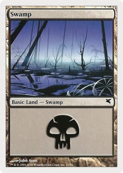 Swamp (21), Magic Encyclopedia 2005 (Salvat/Hachette) 21
