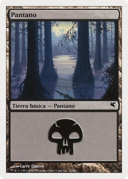 Swamp (Spanish) - "Pantano" (A11), Magic Encyclopedia 2005 (Salvat/Hachette) A11