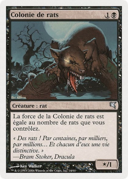 Swarm of Rats (French) - "Colonie de rats" (A14), Magic Encyclopedia 2005 (Salvat/Hachette) A14
