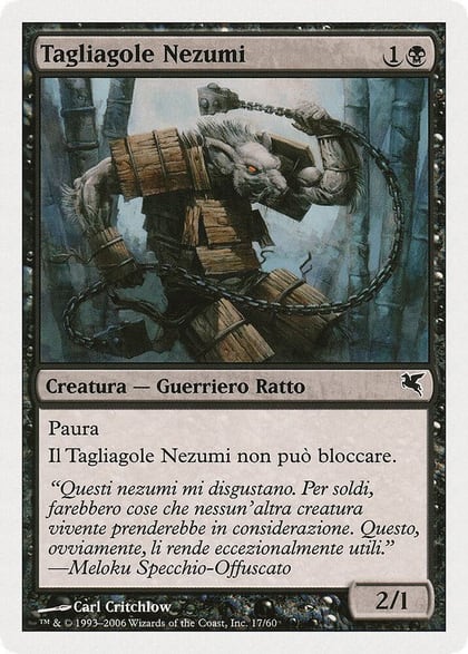 Nezumi Cutthroat (Italian) - "Tagliagole Nezumi" (A17), Magic Encyclopedia 2005 (Salvat/Hachette) A17