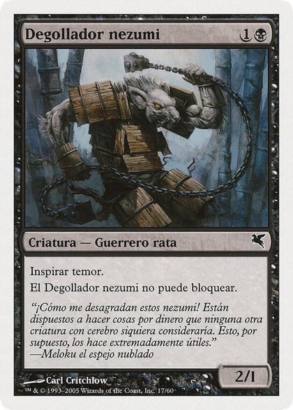 Nezumi Cutthroat (Spanish) - "Degollador nezumi" (A17), Magic Encyclopedia 2005 (Salvat/Hachette) A17