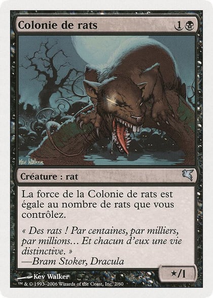 Swarm of Rats (French) - "Colonie de rats" (A2), Magic Encyclopedia 2005 (Salvat/Hachette) A2