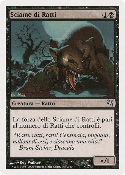 Swarm of Rats (Italian) - "Sciame di rats" (A2), Magic Encyclopedia 2005 (Salvat/Hachette) A2