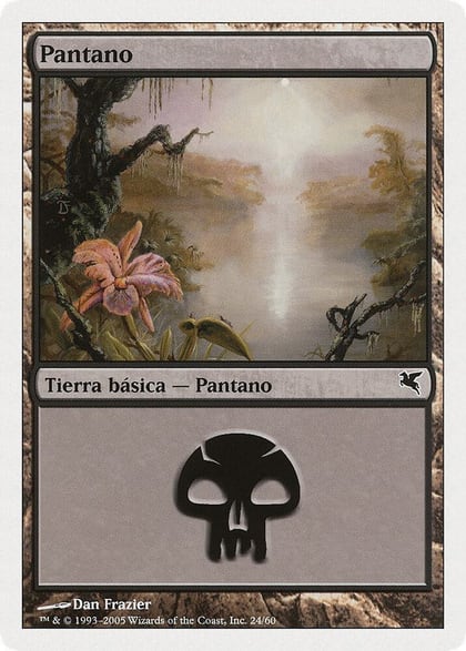 Swamp (Spanish) - "Pantano" (A24), Magic Encyclopedia 2005 (Salvat/Hachette) A24