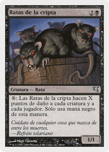 Crypt Rats (Spanish) - "Ratas de la cripta", Magic Encyclopedia 2005 (Salvat/Hachette) A29