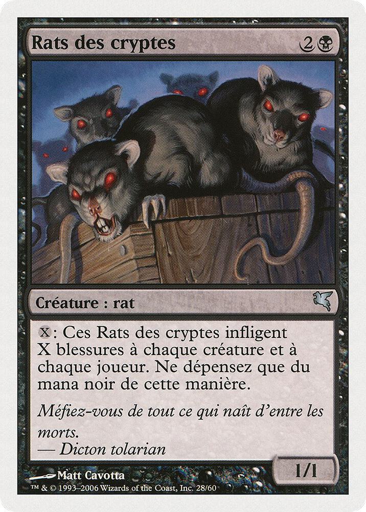 Crypt Rats (French) - "Rats des cryptes", Magic Encyclopedia 2005 (Salvat/Hachette) A29
