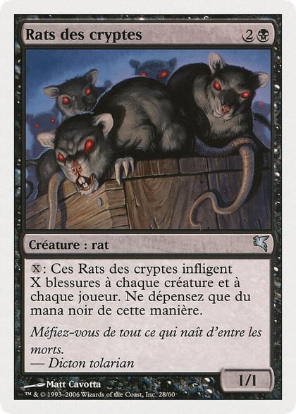 Crypt Rats (French) - "Rats des cryptes", Magic Encyclopedia 2005 (Salvat/Hachette) A29