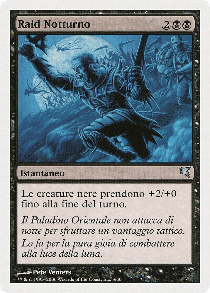 Nocturnal Raid (Italian) - "Raid Notturno", Magic Encyclopedia 2005 (Salvat/Hachette) A3