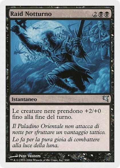 Nocturnal Raid (Italian) - "Raid Notturno", Magic Encyclopedia 2005 (Salvat/Hachette) A3