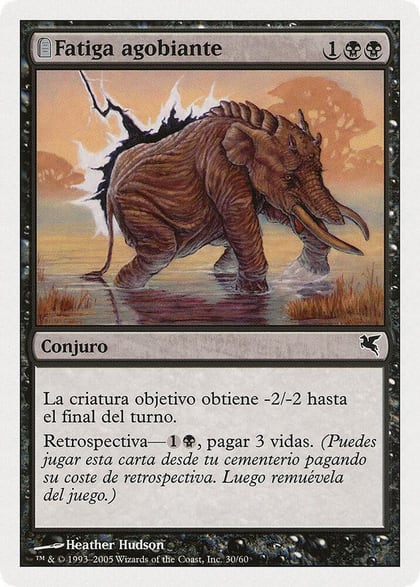 Crippling Fatigue (Spanish) - "Fatiga agobiante" (A30), Magic Encyclopedia 2005 (Salvat/Hachette) A30