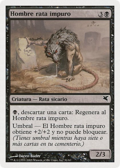 Dirty Wererat (Spanish) - "Hombre rata impuro" (A31), Magic Encyclopedia 2005 (Salvat/Hachette) A31
