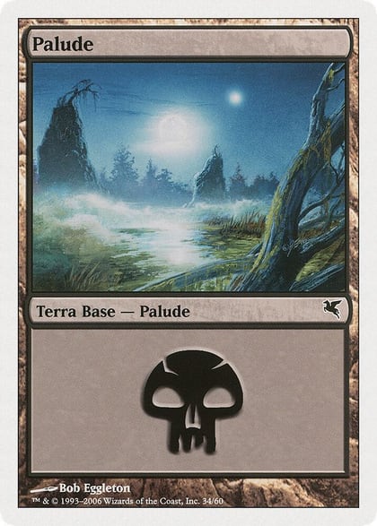 Swamp (Italian) - "Palide" (A34), Magic Encyclopedia 2005 (Salvat/Hachette) A34