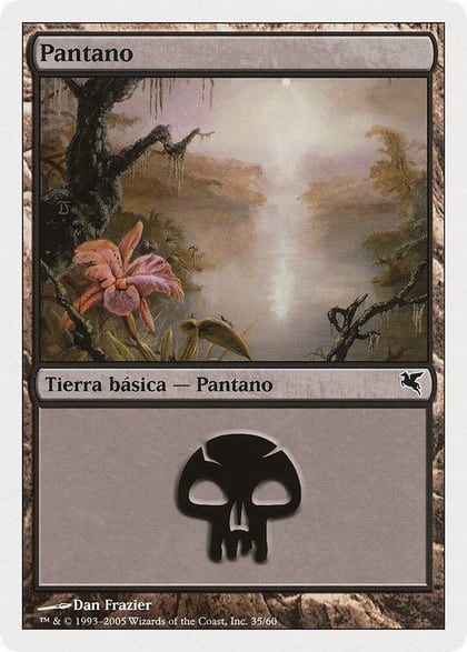 Swamp (Spanish) - "Pantano" (A35), Magic Encyclopedia 2005 (Salvat/Hachette) A35