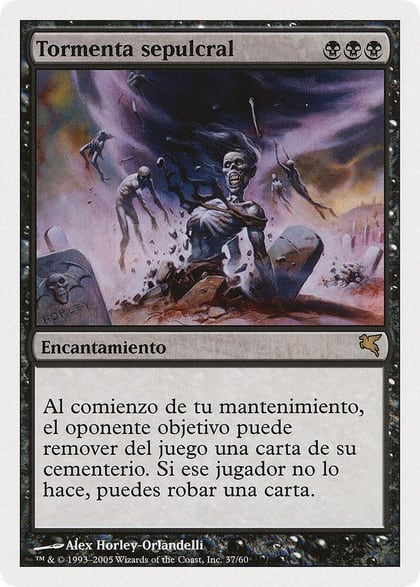 Gravestorm (Spanish) - "Tormenta sepulcral", Magic Encyclopedia 2005 (Salvat/Hachette) A37